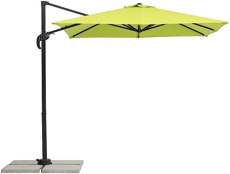 Schneider Ampelschirm 300 cmx 230 cm Apfelgrün mit Kurbelmechanik günstig online kaufen