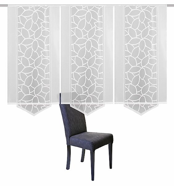 HOME WOHNIDEEN Schiebegardine »JENNA« Klettband 3 Stk. tlg. Schiebevorhang günstig online kaufen