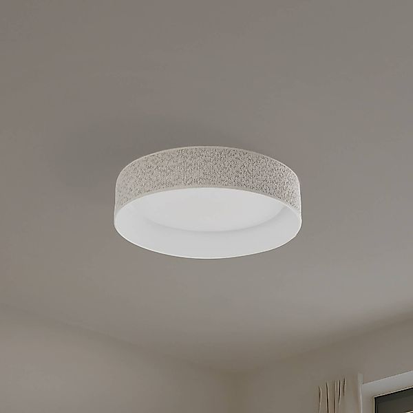 LED-Deckenleuchte Plafond, creme, Stoff, Ø 45 cm, 3-step-dim günstig online kaufen