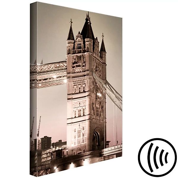 Leinwandbild Tower Bridge Turm - Foto der Londoner Architektur in einem Nac günstig online kaufen