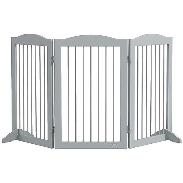 PawHut Faltbare Sicherheitsbarriere, Hundebarriere mit 3 Platten, 2 Stützfü günstig online kaufen