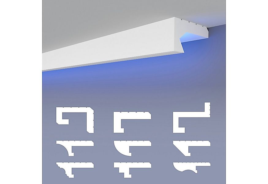 HEXIMO Eckprofil HLED 29 (LED-Schattenfugenprofil Stuckleisten, indirekte B günstig online kaufen