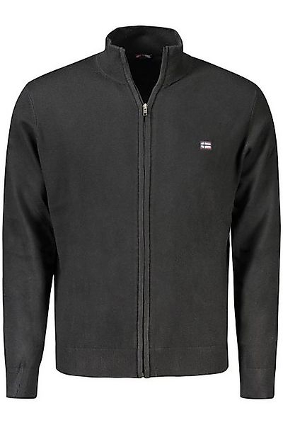 NORWAY 1963 Strickpullover Elegante Herrenstrickjacke Schwarz mit Reißversc günstig online kaufen