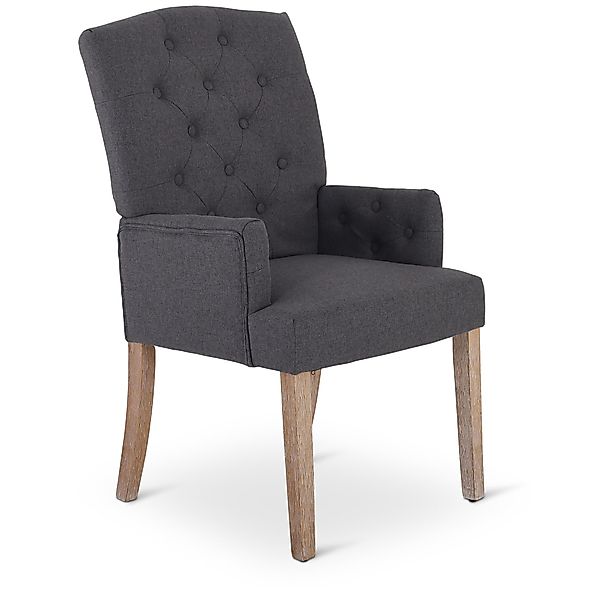 Raburg Esszimmerstuhl Polsterstuhl mit Armlehnen, Chesterfield-Design, günstig online kaufen