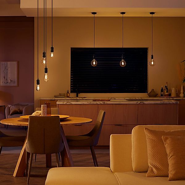 Philips Hue White E27 7W Globe Filament G125 550lm günstig online kaufen