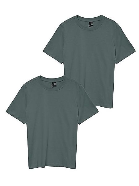 Vero Moda T-Shirt 2er-SET Basic mit mit Kurzarm und Rundhals (2-tlg) VMPAUL günstig online kaufen