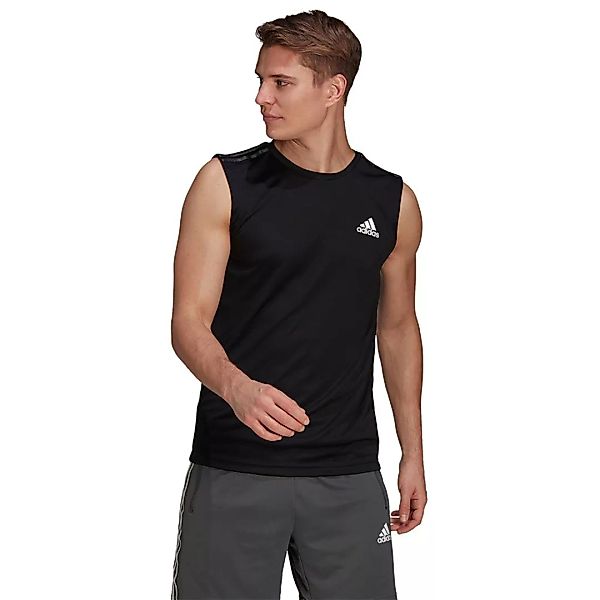 Adidas 3 Stripes Ärmelloses T-shirt XL Black günstig online kaufen