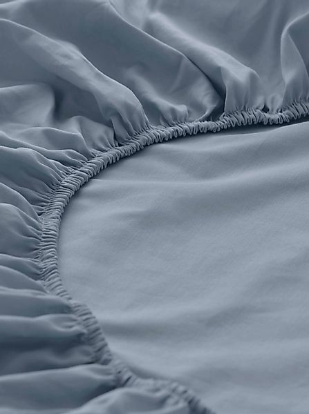 hessnatur Jersey Spannbettlaken aus Bio-Baumwolle - blau - Größe 140-160x20 günstig online kaufen