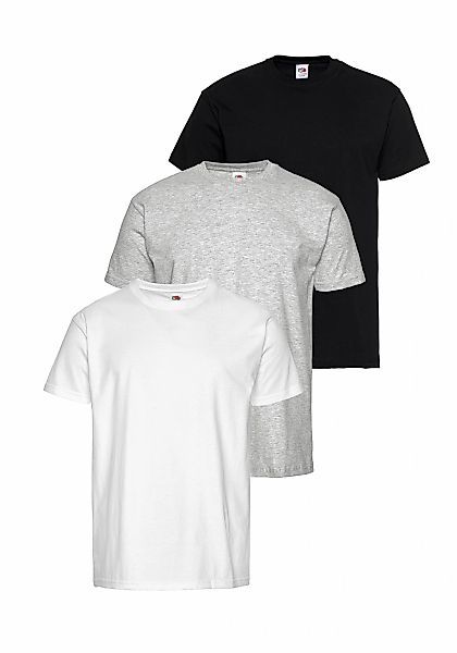 Fruit of the Loom T-Shirt Packung, 3 Stk. mit Rundhalsausschnitt günstig online kaufen
