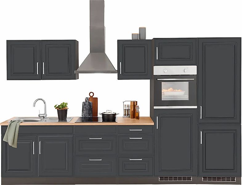 HELD MÖBEL Küchenzeile "Stockholm", Breite 330 cm, mit hochwertigen MDF Fro günstig online kaufen