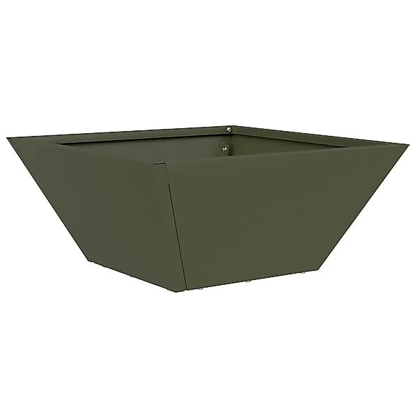 vidaXL Blumentopf Garten Schüssel Pflanzer Olivgrün günstig online kaufen