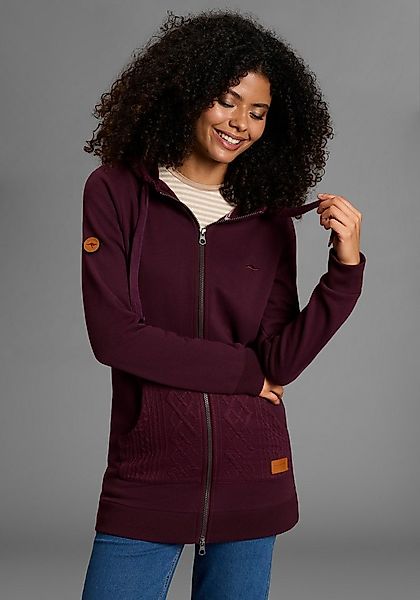 KangaROOS Kapuzensweatjacke mit Zopfmusterdetails günstig online kaufen