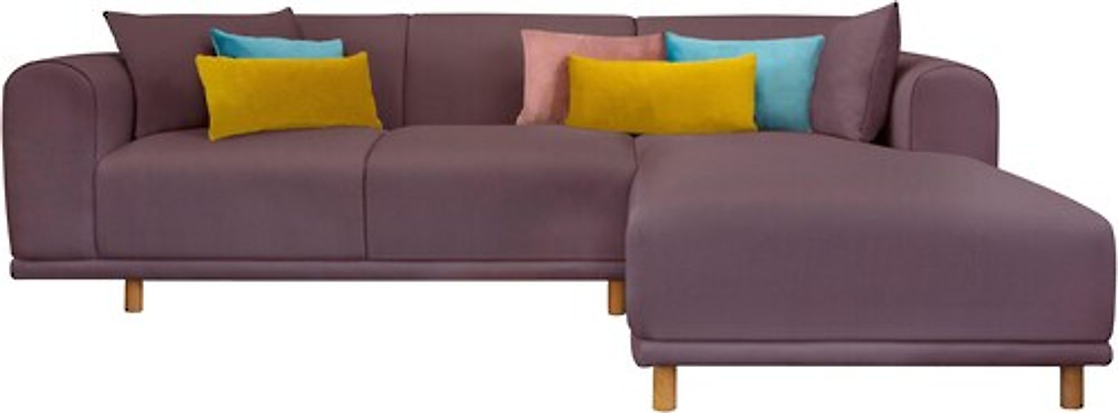 andas Ecksofa "Maroon L-Form", in skandinavischem Design, mit losen Kissen günstig online kaufen