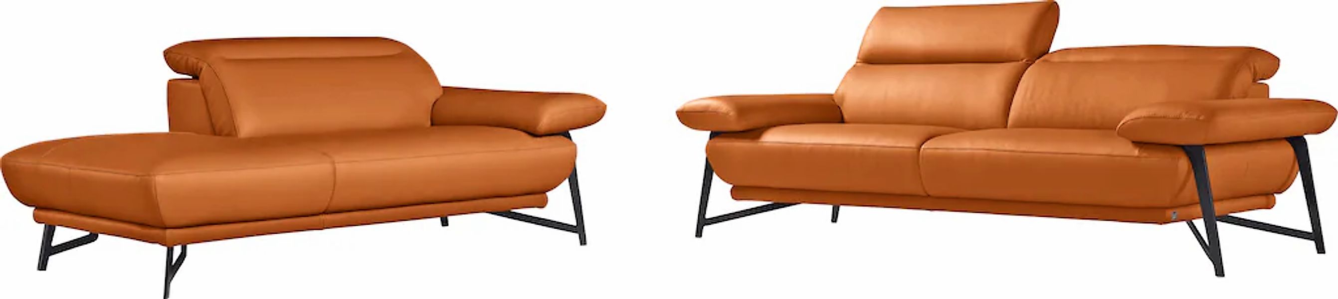 Egoitaliano Sofa "Anais, Design mit hohem Sitzkomfort, Fußfarbe schattengra günstig online kaufen