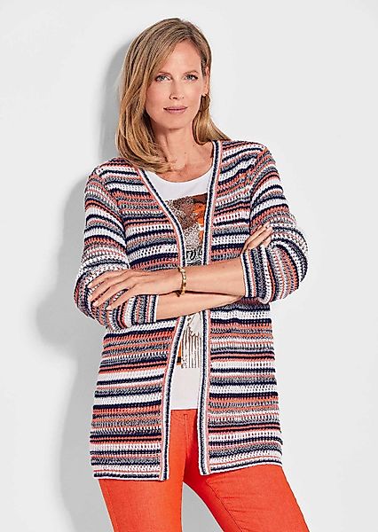 GOLDNER Strickjacke Luftige multicolore Strickjacke Verschlussloser günstig online kaufen