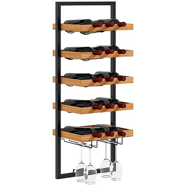 HOMCOM Weinregal wandmontierbar mit 5 Ebenen, günstig online kaufen