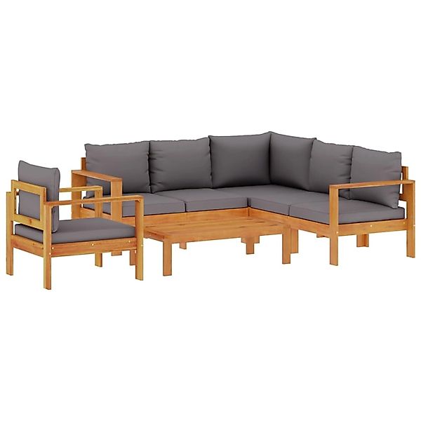 vidaXL 5-Tlg Garten-Sofagarnitur mit Kissen Massivholz Akazie 3214862 günstig online kaufen