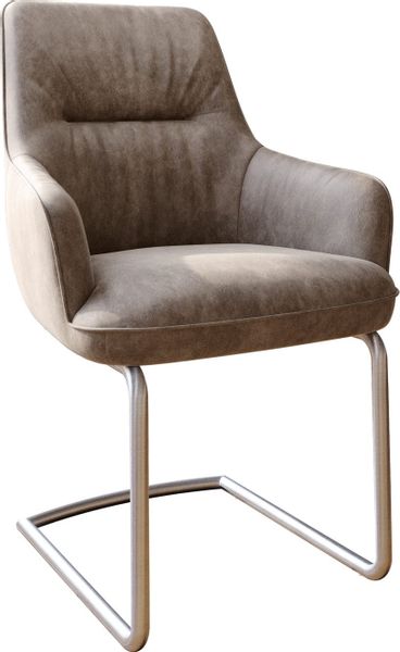 DELIFE Polsterstuhl Zelia-Flex, mit Armlehnen Freischwinger günstig online kaufen