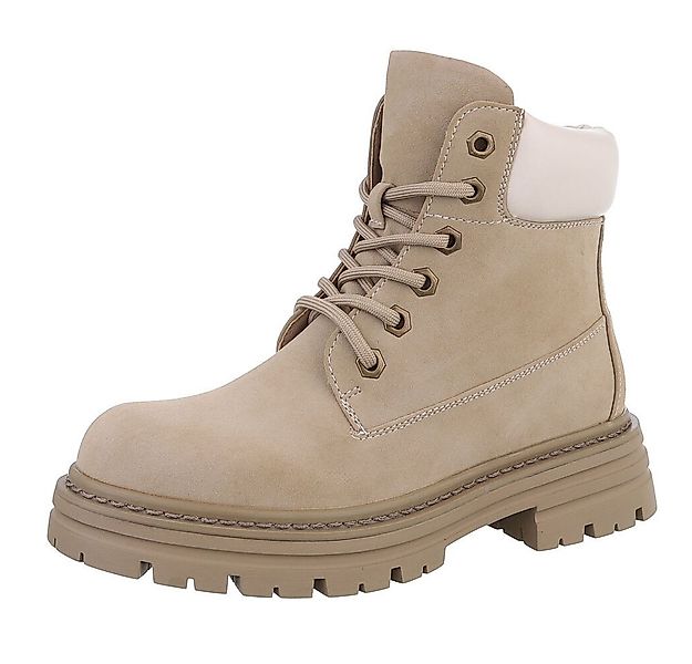 Ital-Design Damen Schnürschuhe Freizeit Stiefelette (87740340) Blockabsatz günstig online kaufen