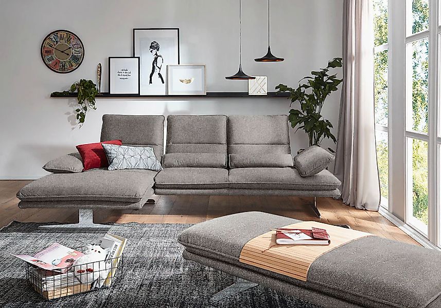 W.SCHILLIG Ecksofa "broadway, Designsofa mit tollem Sitzkomfort, L-Form", S günstig online kaufen