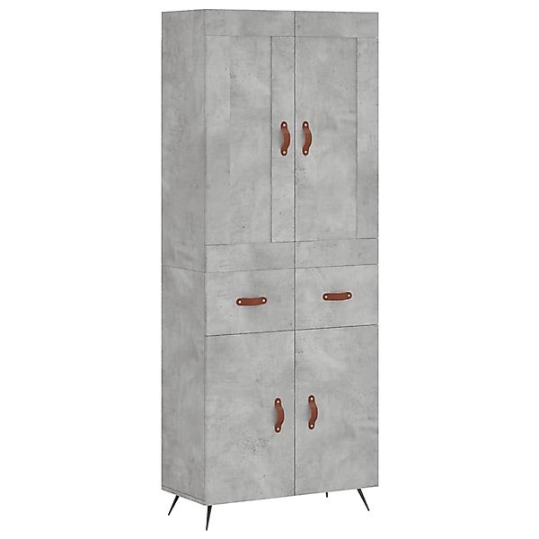 vidaXL Highboard Betongrau 69,5x34x180 cm Holzwerkstoff 3199853 günstig online kaufen