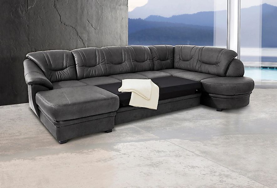 sit&more Wohnlandschaft "Savoni U-Form" wahlweise mit Bettfunktion günstig online kaufen