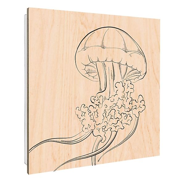 Banjado Großer Schlüsselbox Holz 30x30cm Weiß Scharnier Rechts 50 Haken Sch günstig online kaufen