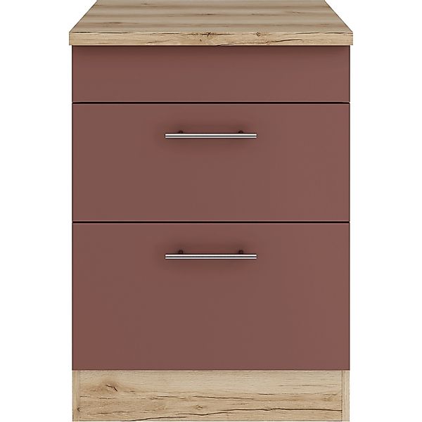 OPTIFIT Bari407 Küchen-Unterschrank 60 cm Rostrot günstig online kaufen