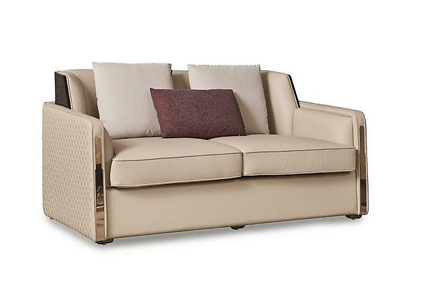 JVmoebel Sofa Couch Polster Grau Textil Stoff Sofas 2 Sitzer Zweisitzer Bei günstig online kaufen