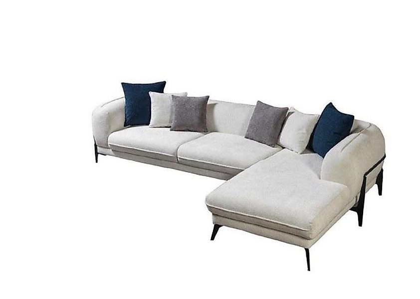 JVmoebel Ecksofa Weißes Ecksofa L-Form Couch Wohnzimmer Couchen Sofas Moder günstig online kaufen