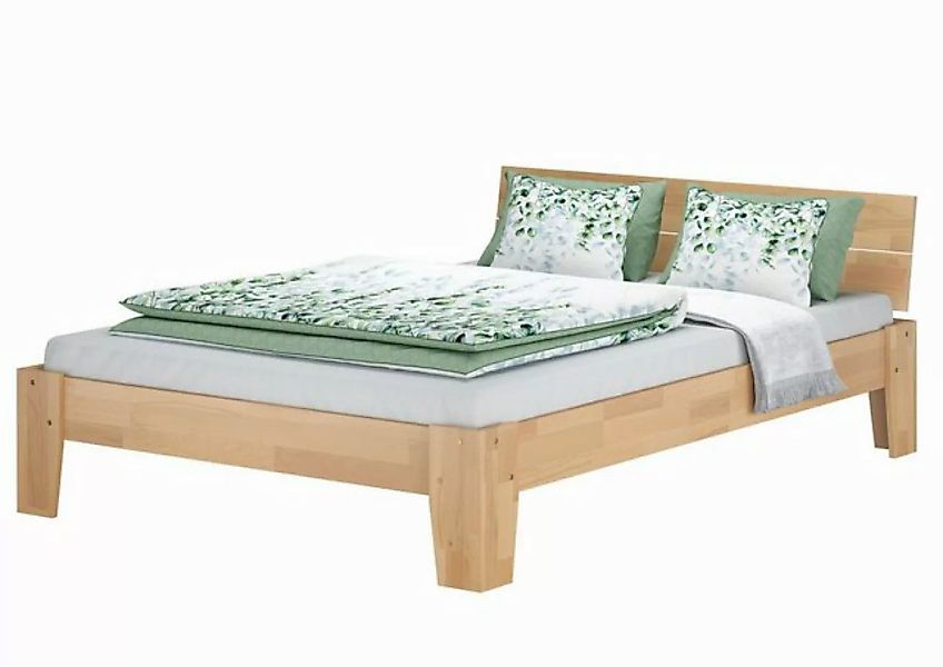 ERST-HOLZ Bett Doppelbett Bettrahmen Buche massiv Futonbett 140x200, Bucheg günstig online kaufen