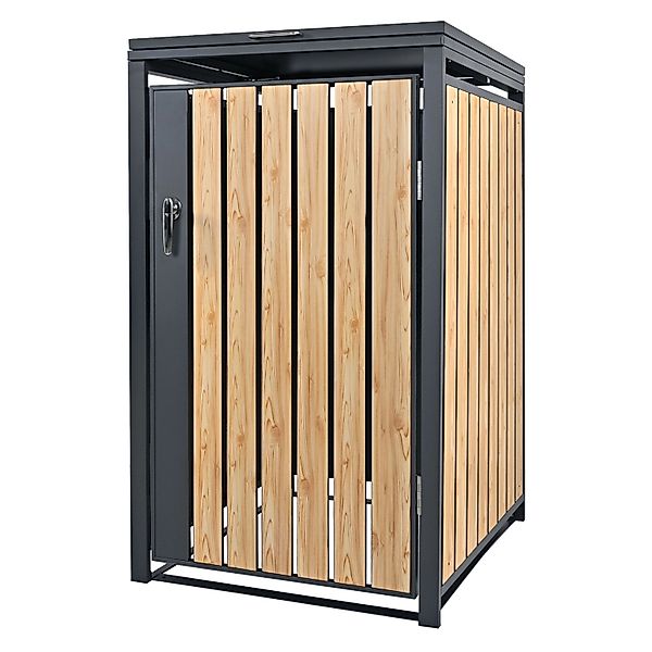 ML-Design Mülltonnenbox für 1 Tonne 240L 68x80x116,3 cm Anthrazit-Lärchenop günstig online kaufen