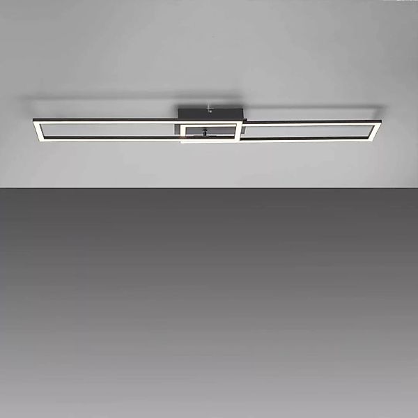 LED Deckenleuchte Iven in Schwarz 2x 18W 4150lm günstig online kaufen