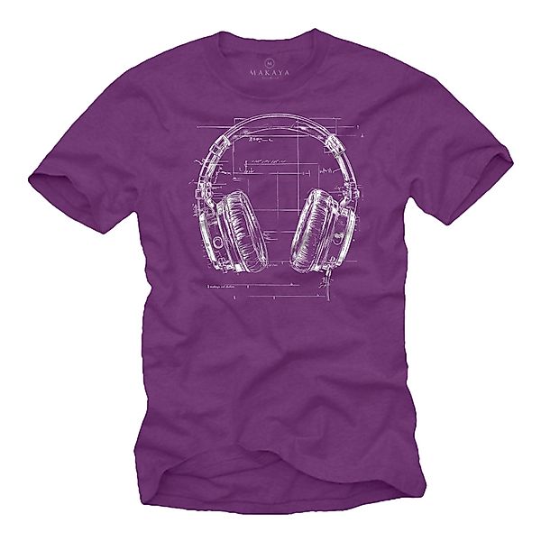 MAKAYA T-Shirt mit Kopfhörer Aufdruck für günstig online kaufen
