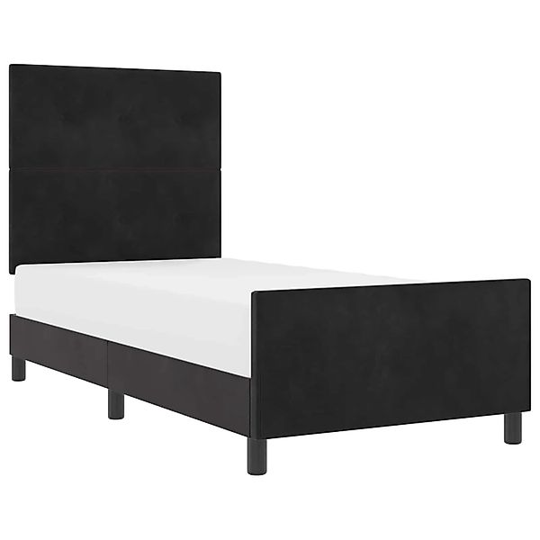 vidaXL Boxspringbett mit Kopfteil Schwarz 80 x 200 cm Samt 3344905 günstig online kaufen