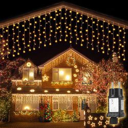 Salcar LED-Lichtervorhang LED Lichterkette Eisregenvorhang Außen, günstig online kaufen