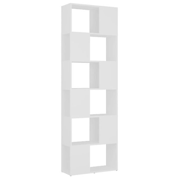 VidaXL Bücherregal Raumteiler Weiß 60x24x186 cm günstig online kaufen