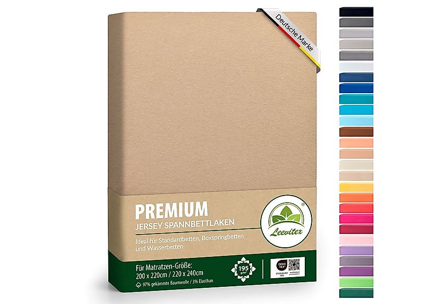 leevitex® Spannbettlaken Premium Elasthan, Gummizug: rundum, blickdicht, An günstig online kaufen