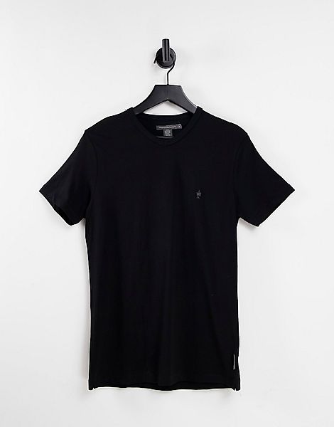 French Connection – T-Shirt mit V-Ausschnitt in Schwarz günstig online kaufen
