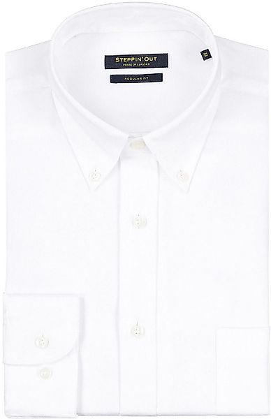 Steppin' Out Hemd Slim-Fit Dobby Weiß - Größe XL günstig online kaufen