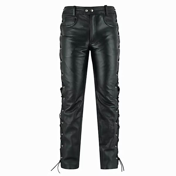 BOHMBERG Lederhose Herren Lederjeans, Seitliche Schnürung aus echtem Leder, günstig online kaufen