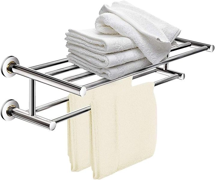 KOMFOTTEU Handtuchhalter Badetuchhalter, doppelte Handtuchstange aus Edelst günstig online kaufen