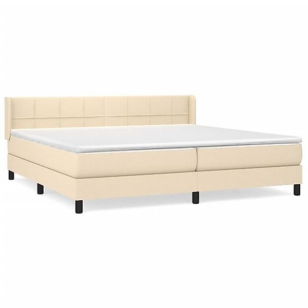 vidaXL Boxspringbett Boxspringbett mit Matratze Creme 200x200 cm Stoff Bett günstig online kaufen