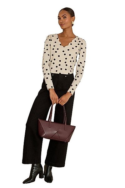 Love & Roses Langarmbluse Love & Roses Jersey-Shirt mit Bogenkanten, Regula günstig online kaufen