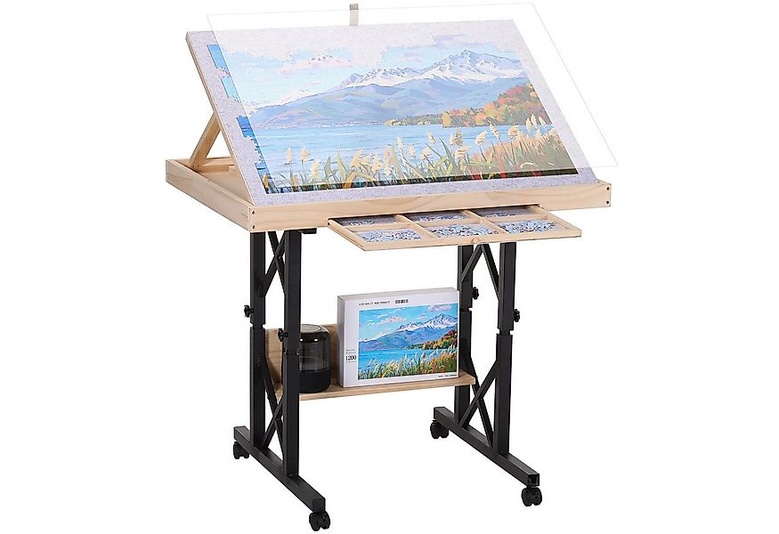 Insma Puzzleunterlage Puzzletisch Puzzlebrett für 1500-Teile Puzzle mit 4 R günstig online kaufen