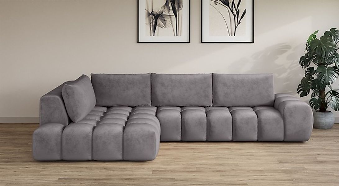 OTTO home Ecksofa »AZITA L-Form, XXL 352 cm Designsofa in Bubble-Opitk« los günstig online kaufen
