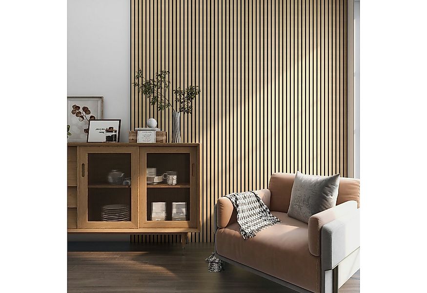 neu.holz 3D Wandpaneel, (Set, 8-tlg) »Vang« Akustik Wandpaneel Eiche, hell günstig online kaufen