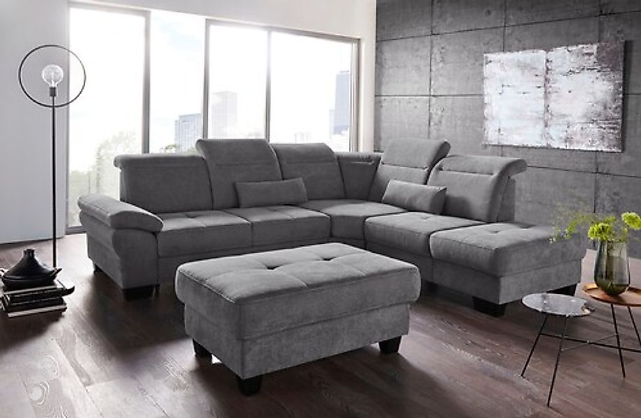 Home affaire Ecksofa »Cornwall L-Form« incl. Sitztiefenverstellung, mit Bet günstig online kaufen