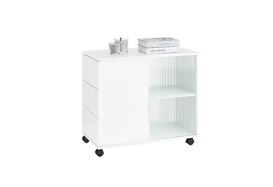 SoBuy Rollcontainer FBT141, Aktenschrank Druckertisch Druckerständer Beiste günstig online kaufen