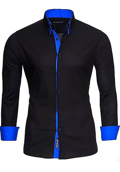 Reslad Langarmhemd Reslad Herren Langarm Hemd Alabama RS-7050 Doppelkragen günstig online kaufen